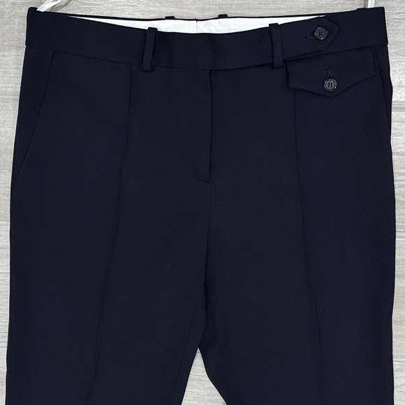 Celine Wool Tapered Ankle Trouser Dress Pants in Navy Blue US Women's Size 6 - Picture 7 of 16